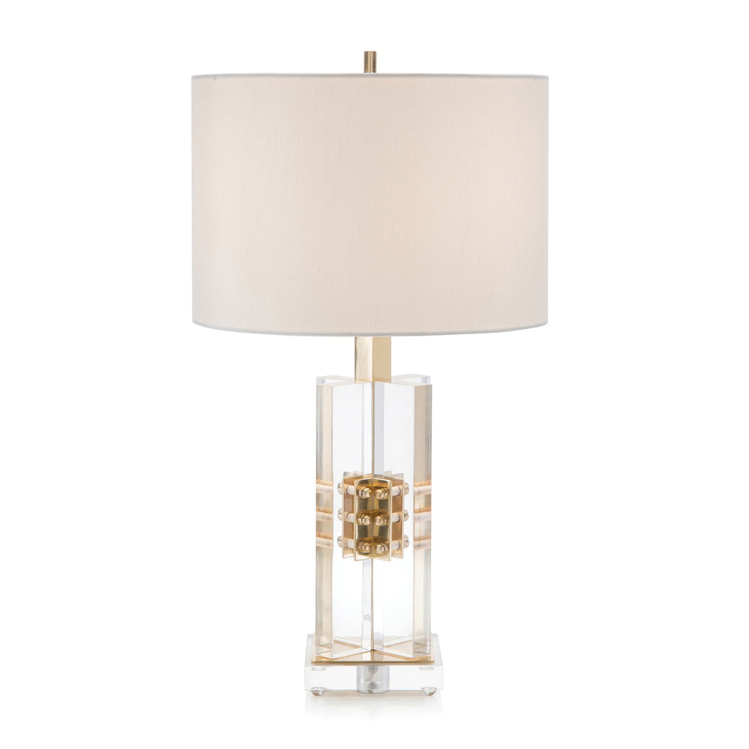 Brass And Acrylic Table Lamp, 23.5"