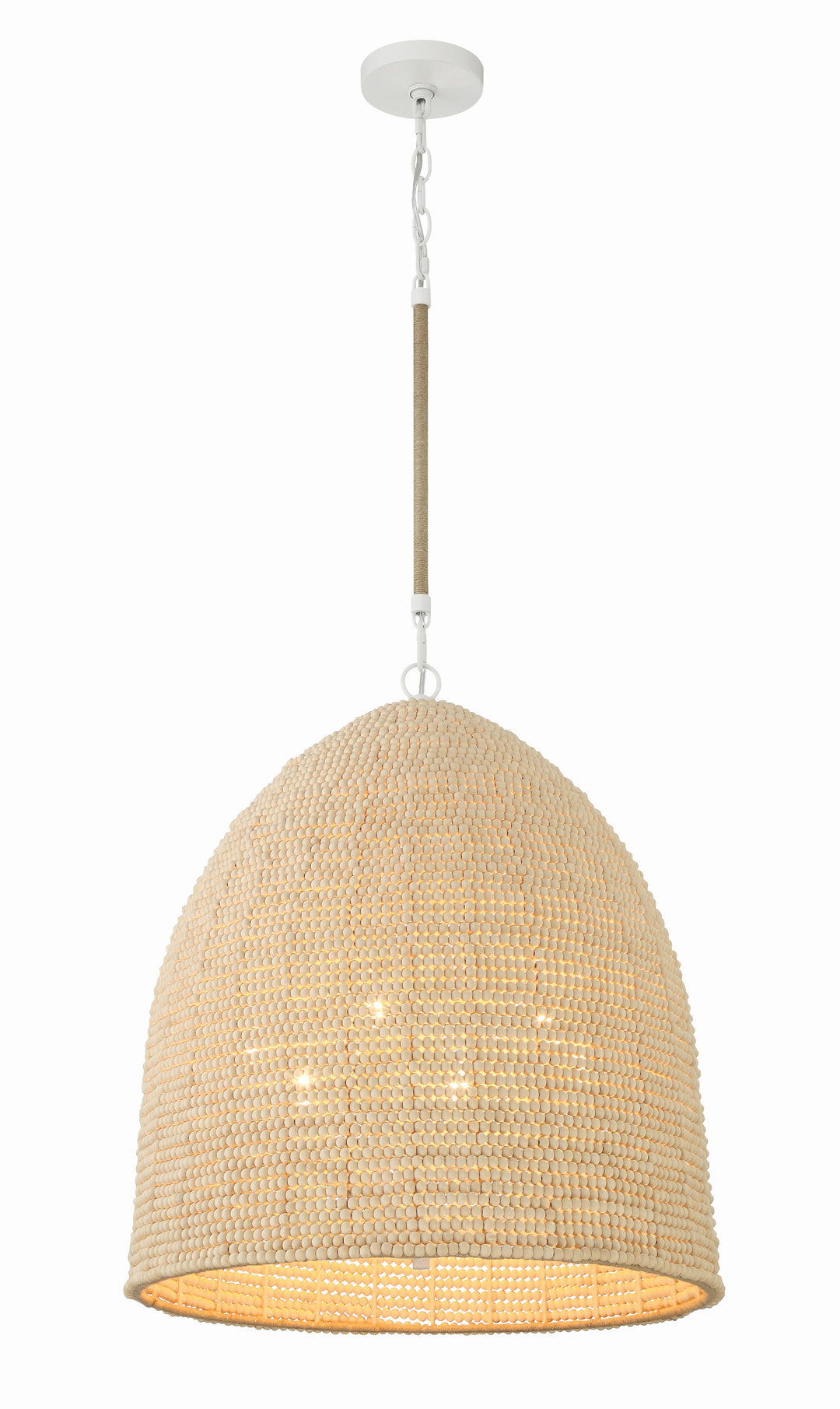 Jasper 6 Light Matte White Chandelier