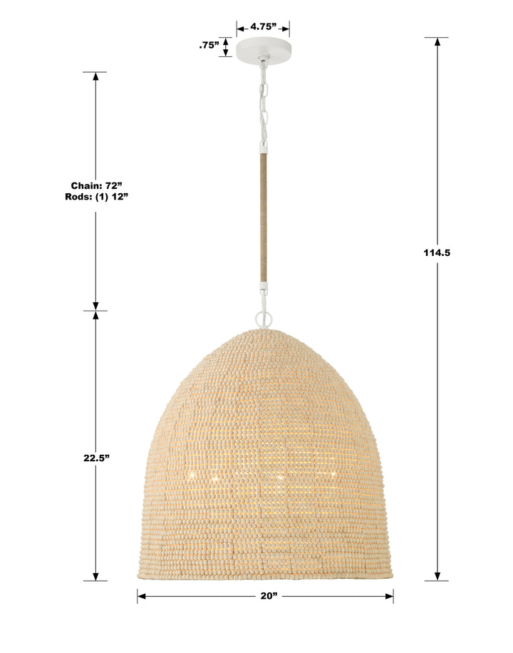 Crystorama Jasper 6 Light Matte White Chandelier