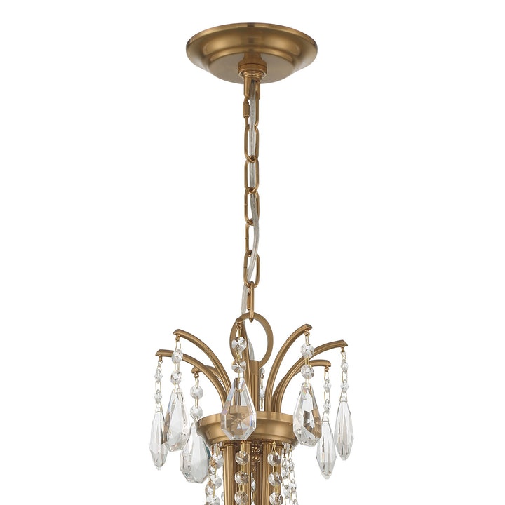 Crystorama Karrington 8 Light Aged Brass Chandelier