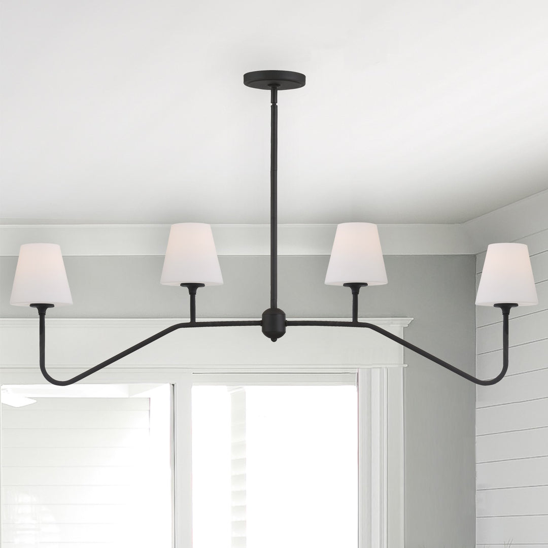 Crystorama Keenan 4 Light Black Forged Chandelier