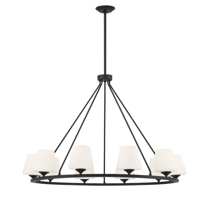 Crystorama Keenan 10 Light Matte Black Chandelier