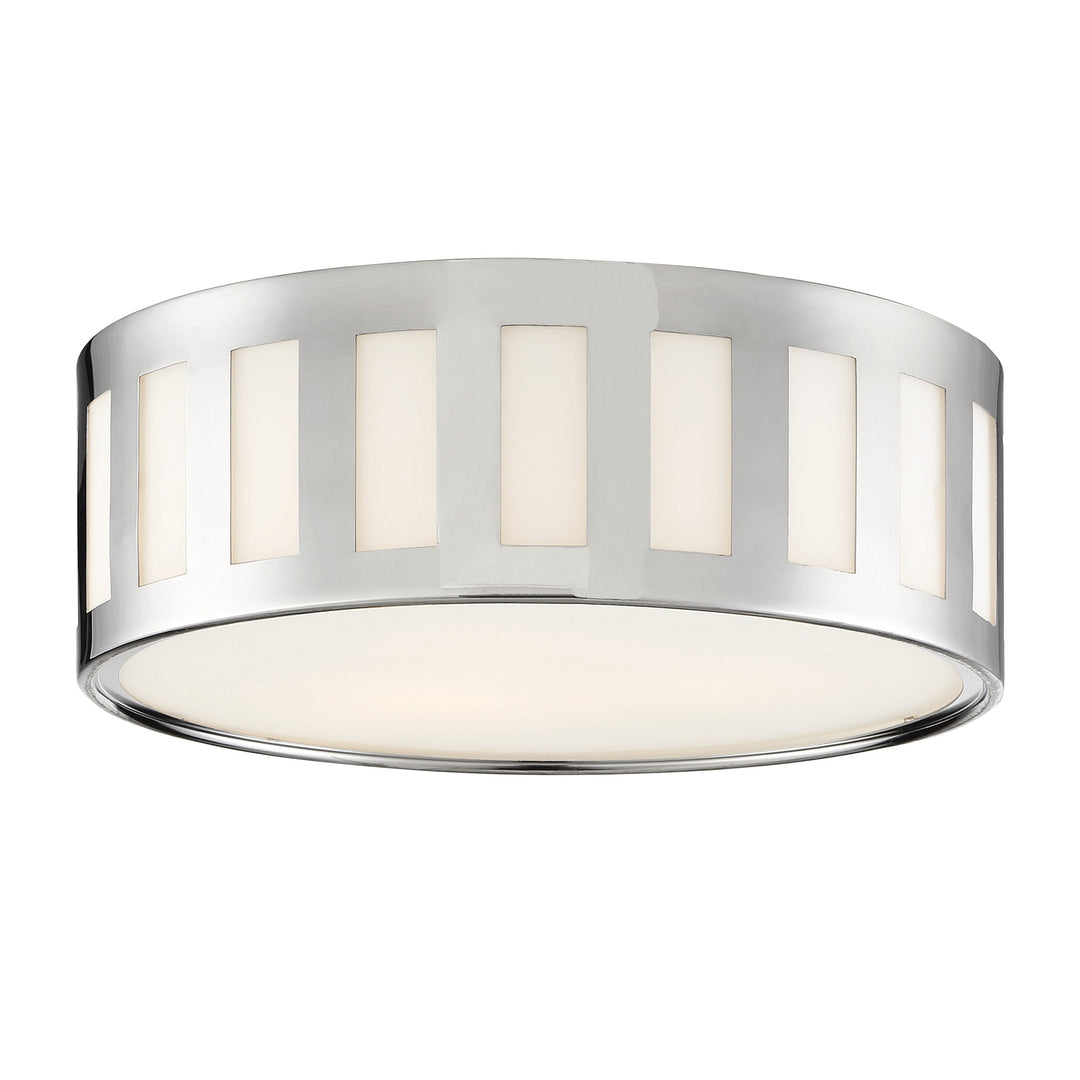 Crystorama Kendal 3 Light Black Forged Flush Mount