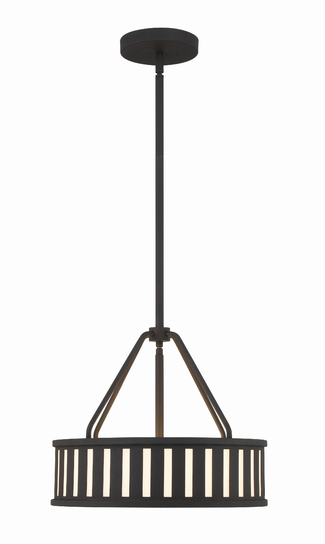 Crystorama Kendal 3 Light Black Forged Mini Chandelier