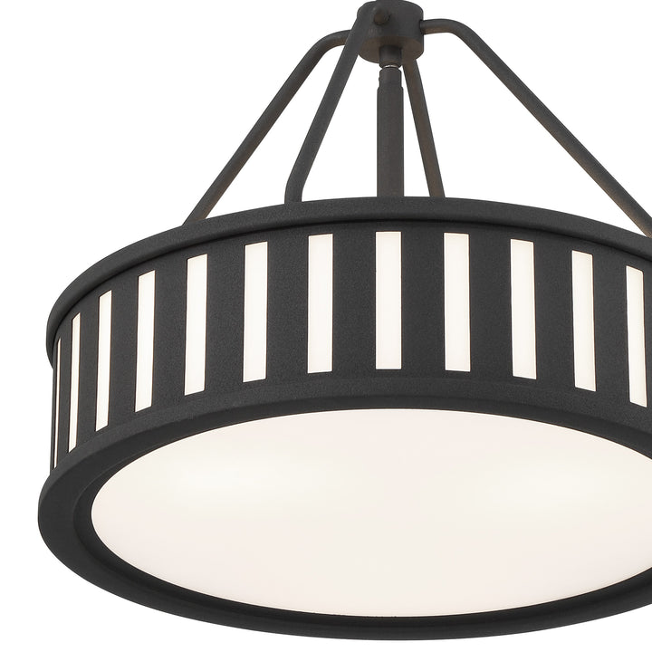 Crystorama Kendal 3 Light Black Forged Mini Chandelier