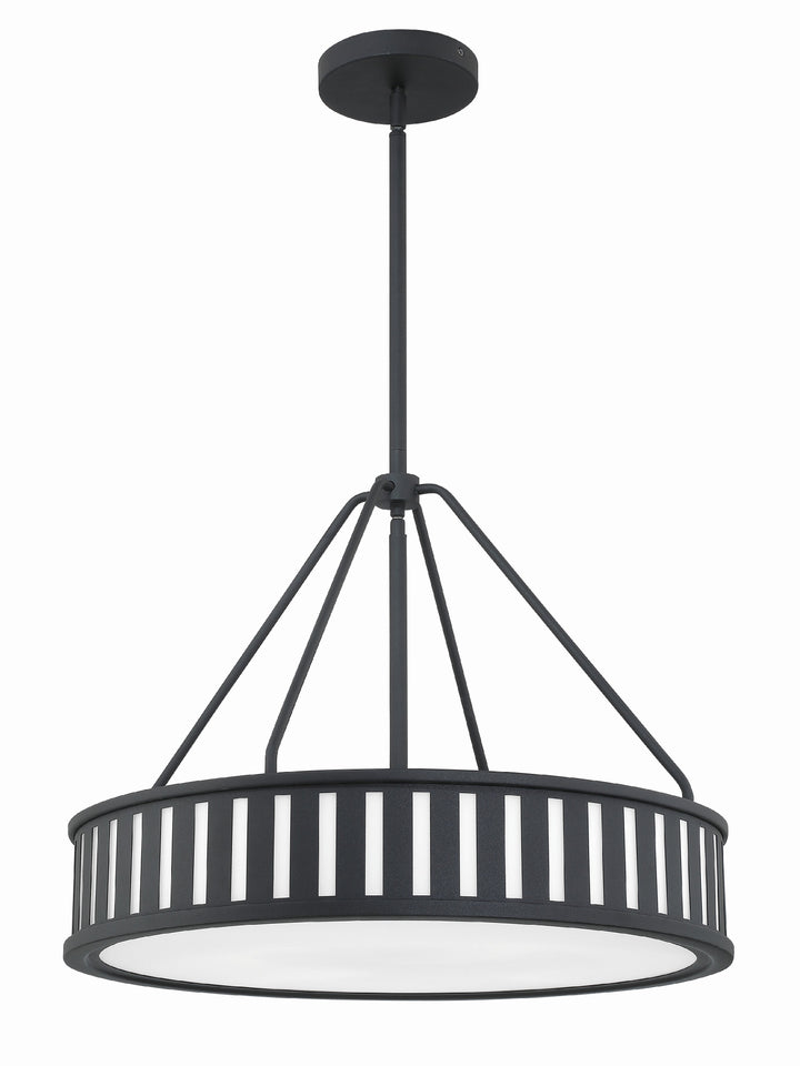 Crystorama Kendal 4 Light Black Forged Chandelier