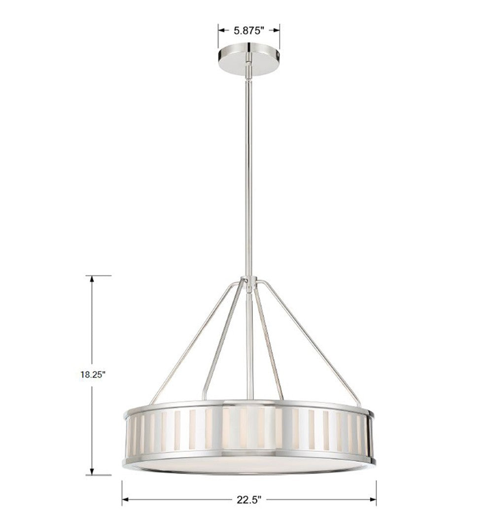 Crystorama Kendal 4 Light Black Forged Chandelier