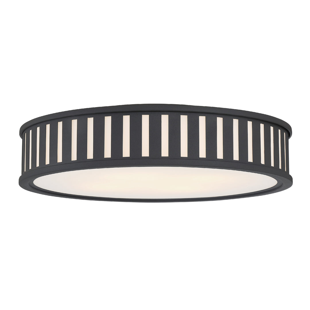 Crystorama Kendal 4 Light Black Forged Flush Mount