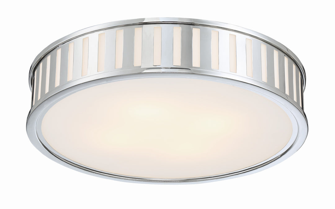 Crystorama Kendal 4 Light Black Forged Flush Mount