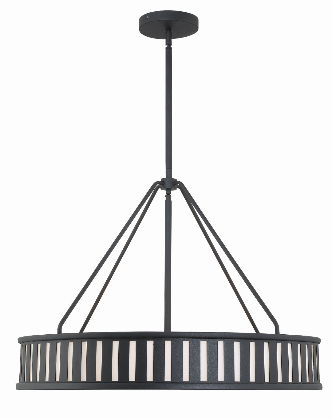 Crystorama Kendal 6 Light Black Forged Chandelier