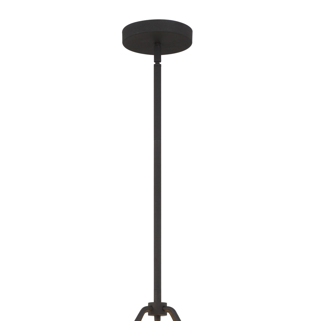 Crystorama Kendal 6 Light Black Forged Chandelier