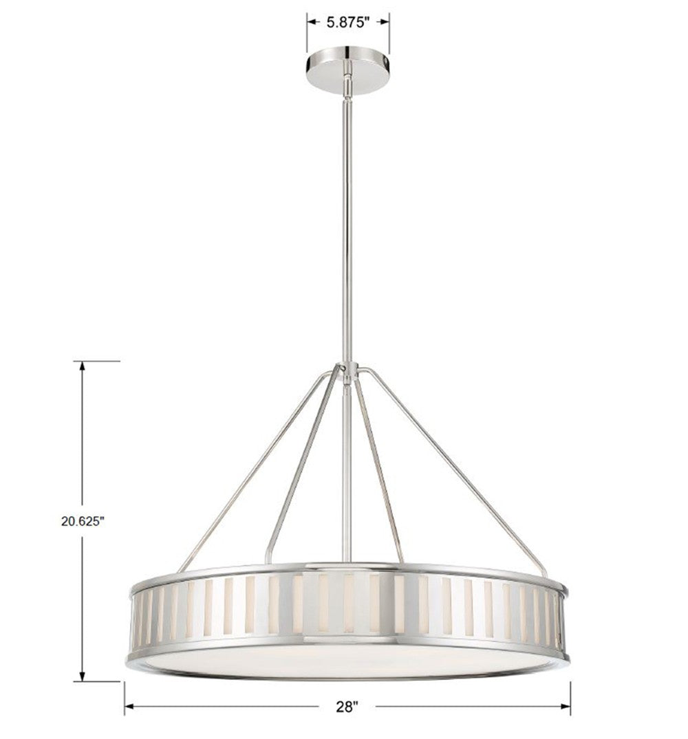 Crystorama Kendal 6 Light Black Forged Chandelier