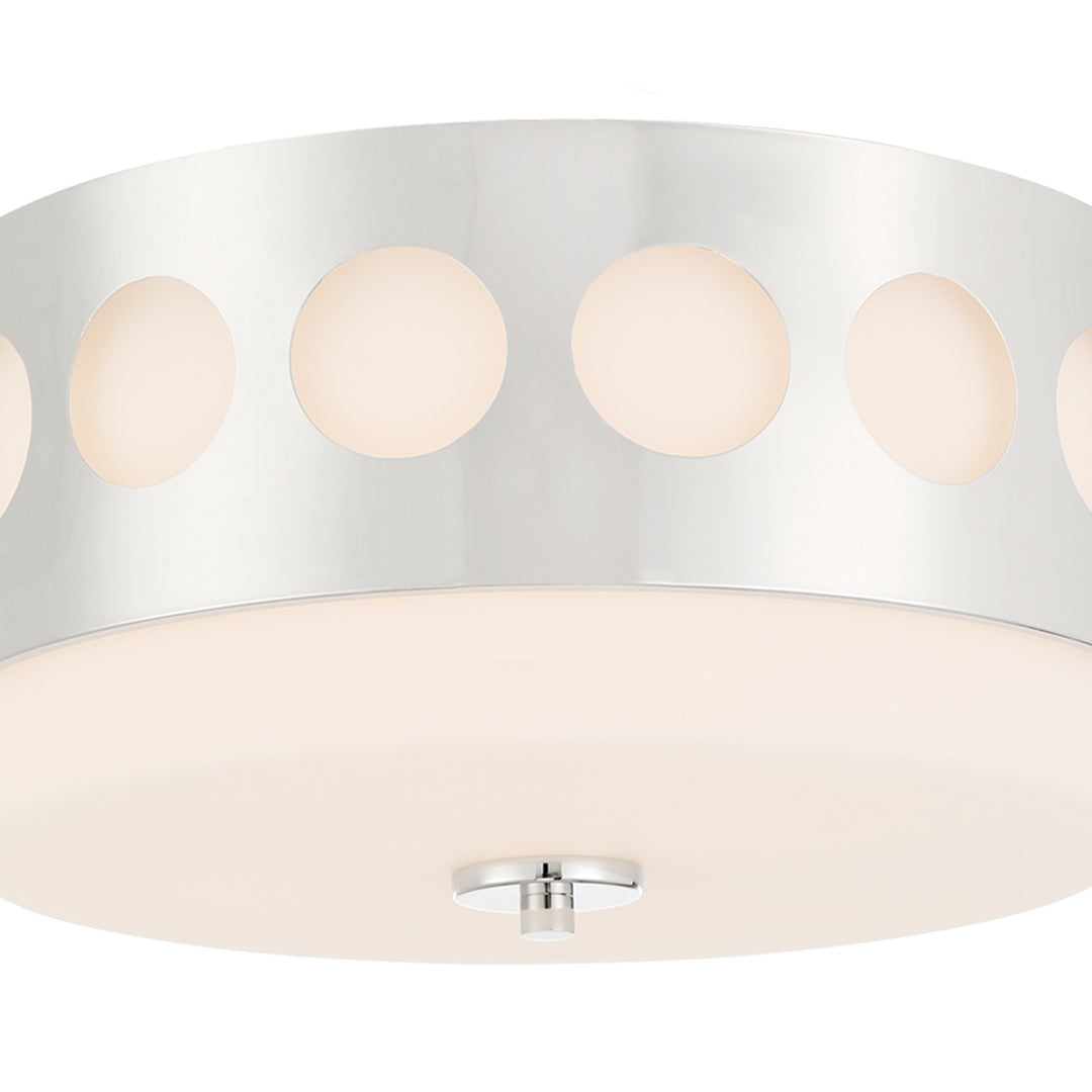 Crystorama Kirby 2 Light Black Forged Flush Mount