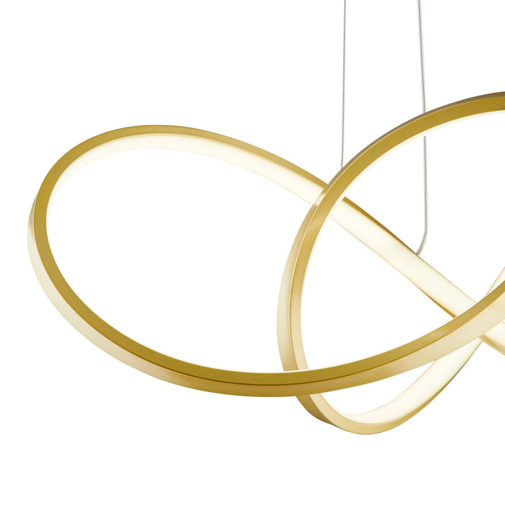 Knotted LED Dimmable Chandelier // Sandy Gold