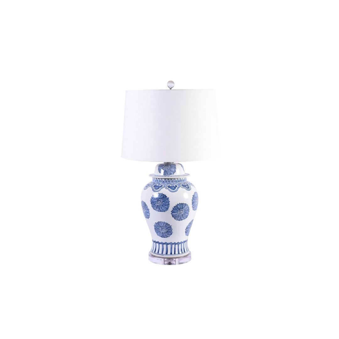 Blue and White Multi Flower Lamp