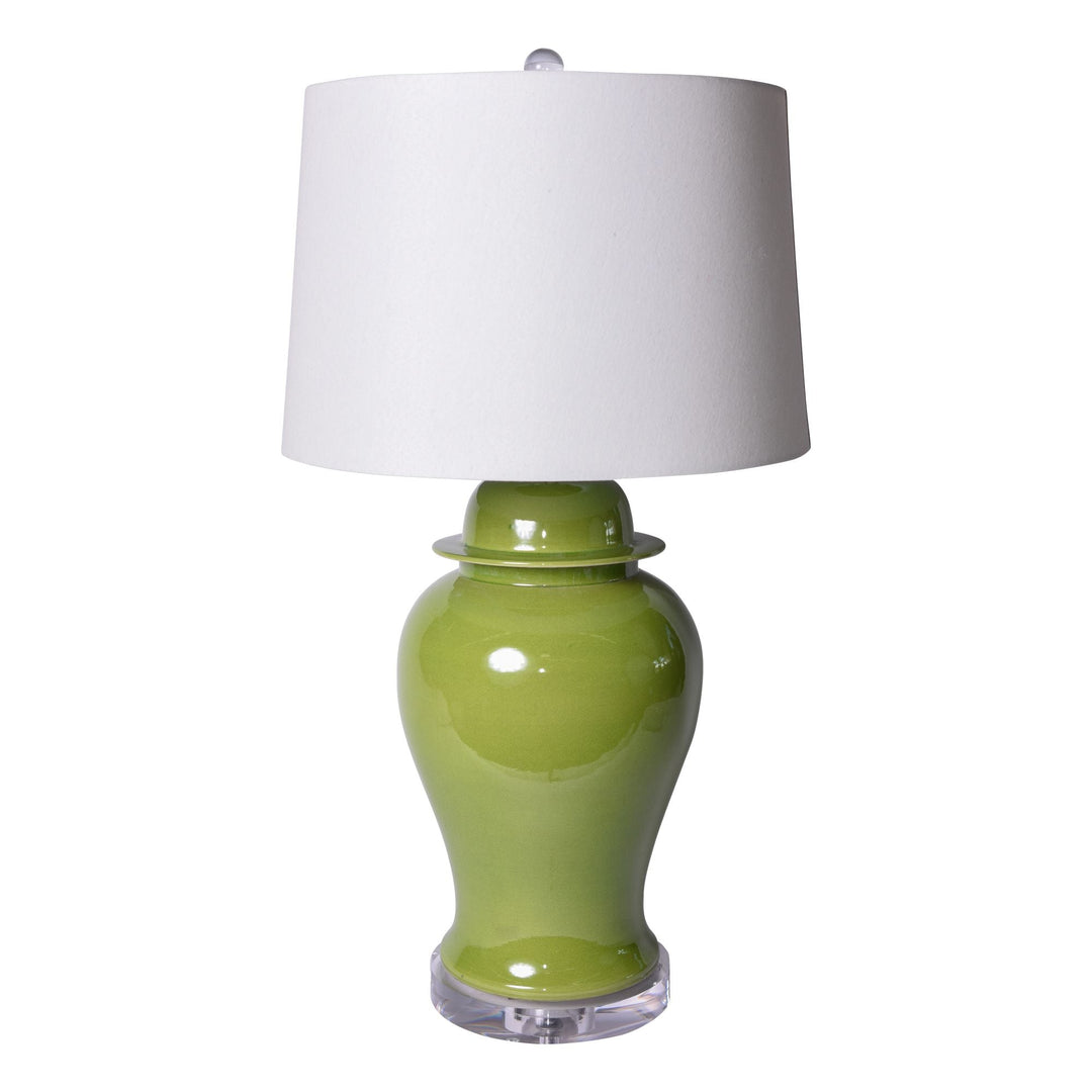 Lime Green Temple Jar Table Lamp