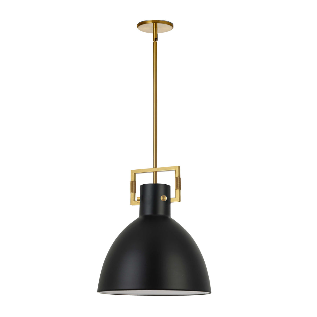 Dainolite 1 Light Incandescent Aged Brass Pendant