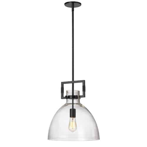 Dainolite 1 Light Incandescent Aged Brass Pendant