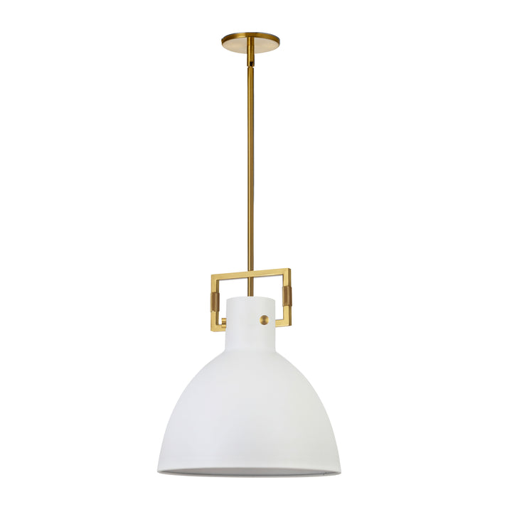 Dainolite 1 Light Incandescent Aged Brass Pendant