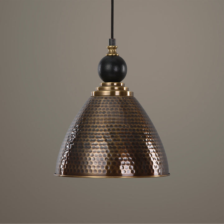 Adastra 1 Light Antique Brass Pendant