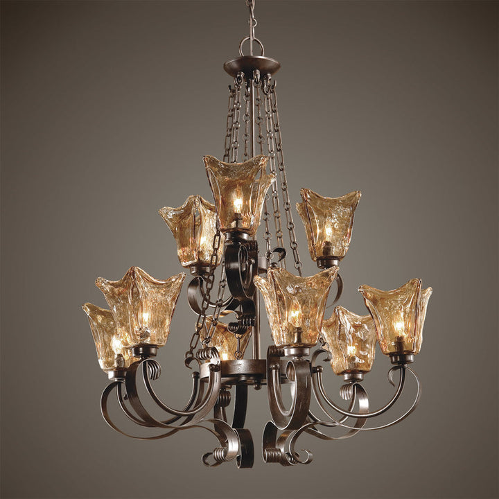 Vetraio 9Lt Oil Rubbed Bronze Chandelier