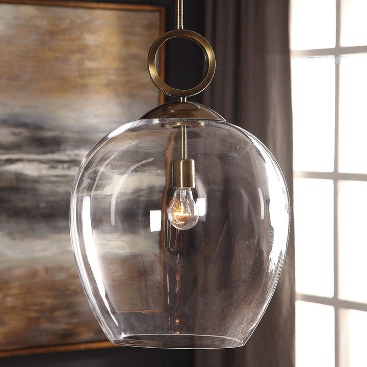 Calix Large Blown Glass 1 Light Pendant