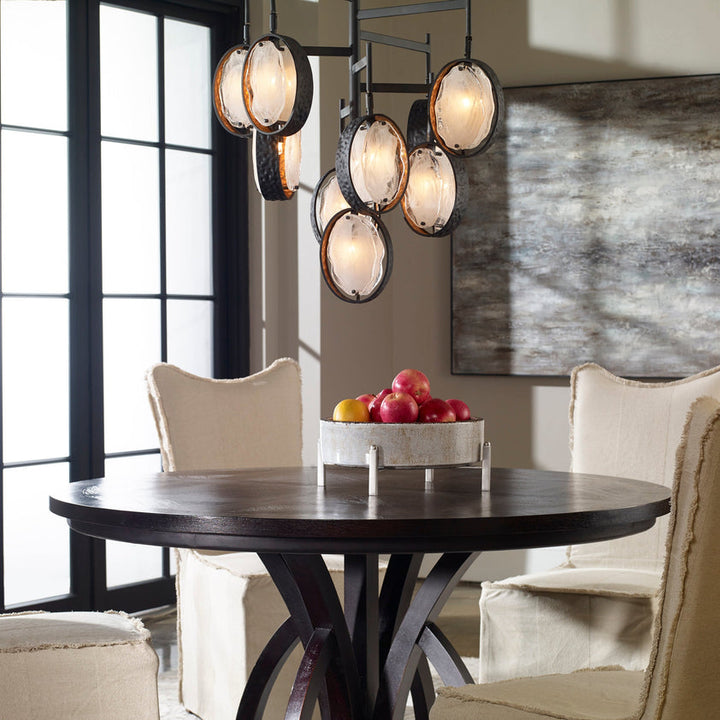 Maxin Dark Bronze 9 Light Chandelier