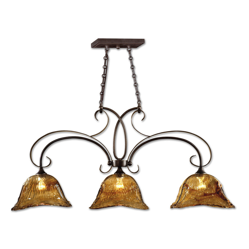 Vetraio 3 Lt Bronze Kitchen Island Light