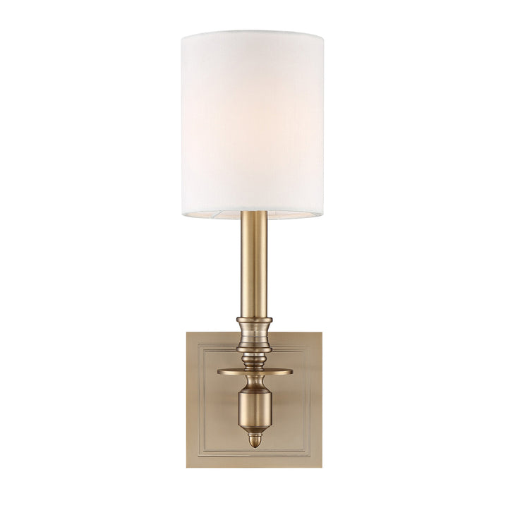 Crystorama Lloyd 1 Light Aged Brass Sconce