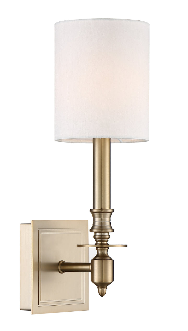 Crystorama Lloyd 1 Light Aged Brass Sconce