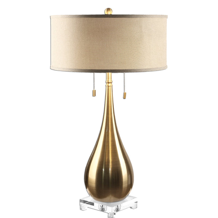 Lagrima Brushed Brass Lamp