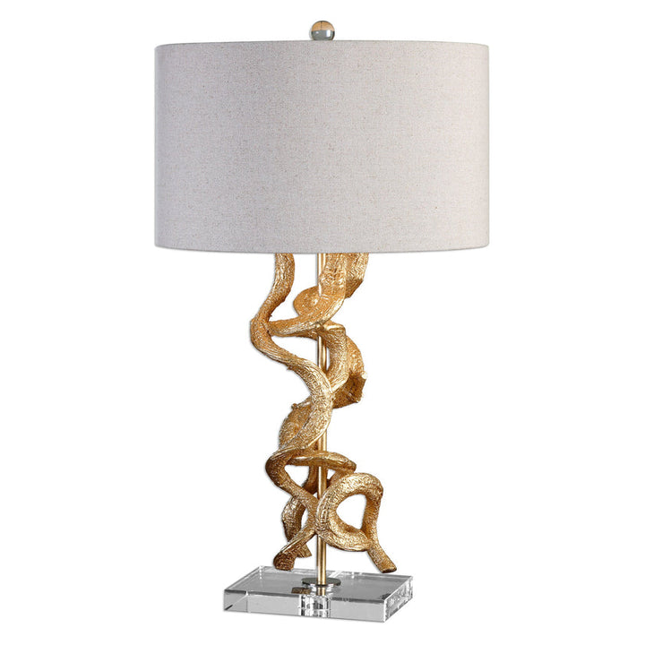 Twisted Vines Gold Table Lamp