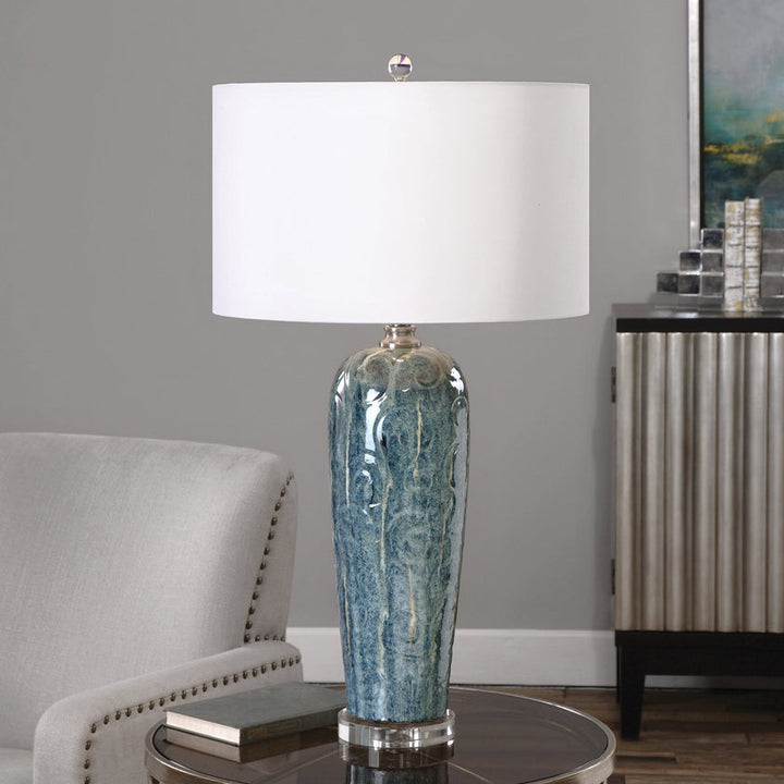 Maira Blue Ceramic Table Lamp