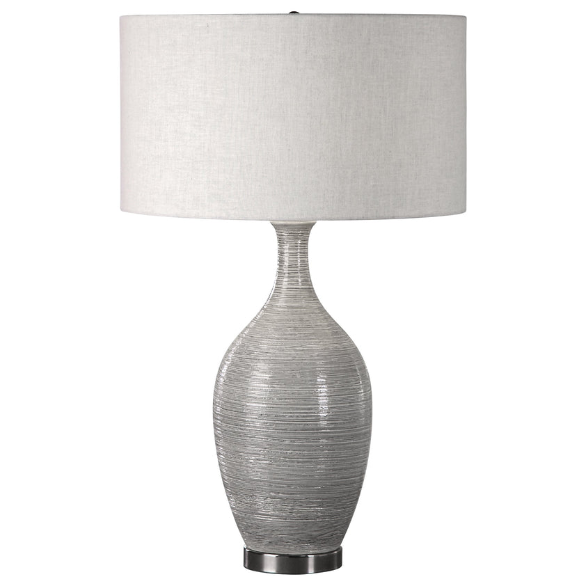 Dinah Gray Textured Table Lamp