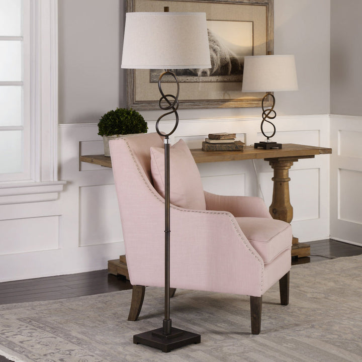 Tenley Twisted Bronze Floor Lamp