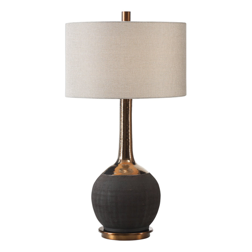 Arnav Textured Black Lamp