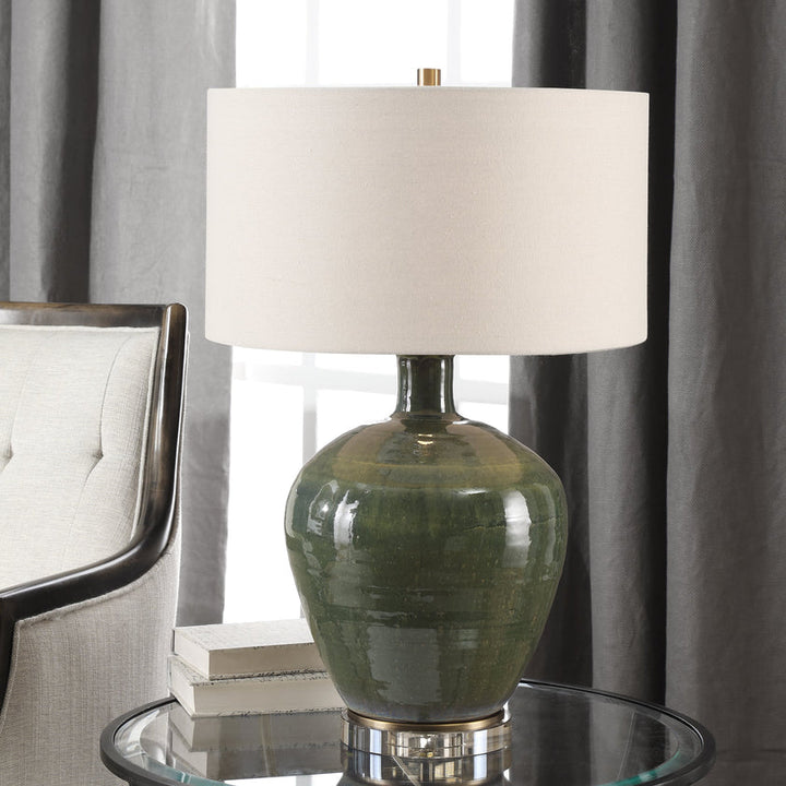 Elva Emerald Table Lamp