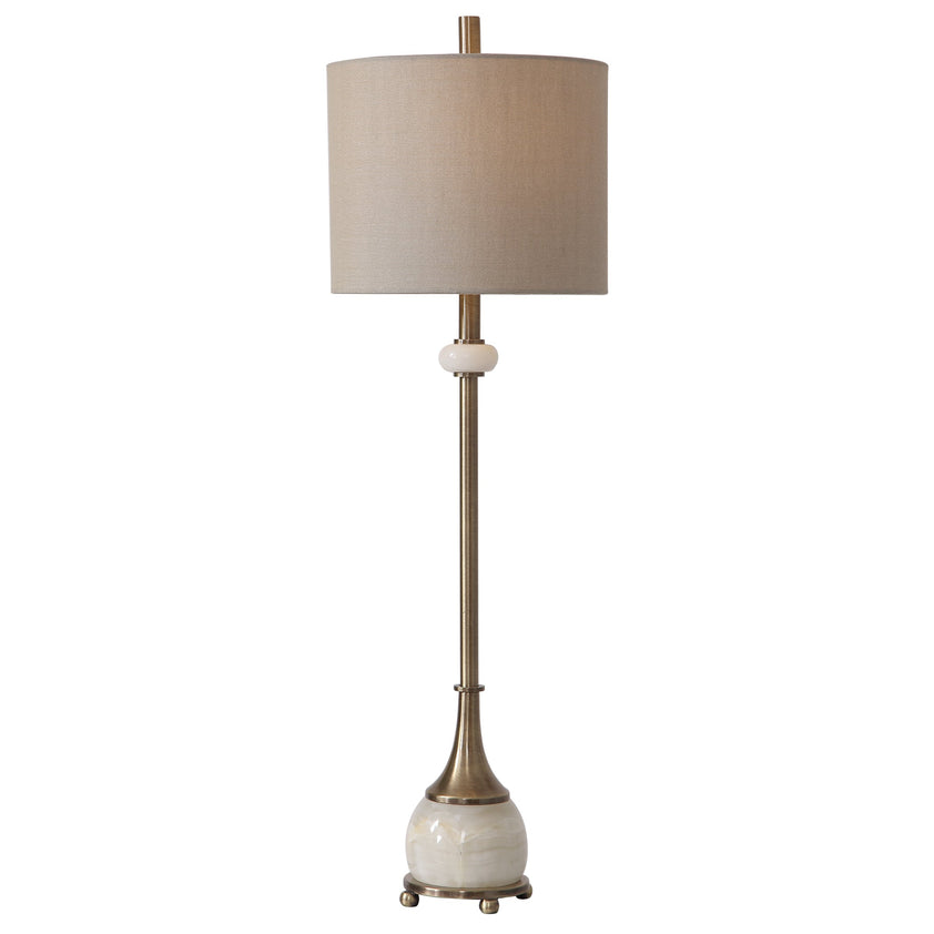 Natania Plated Brass Buffet Lamp