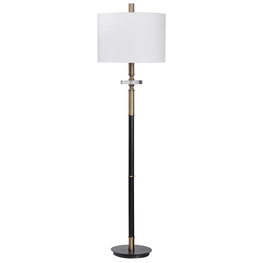 Maud Aged Black Floor Lamp