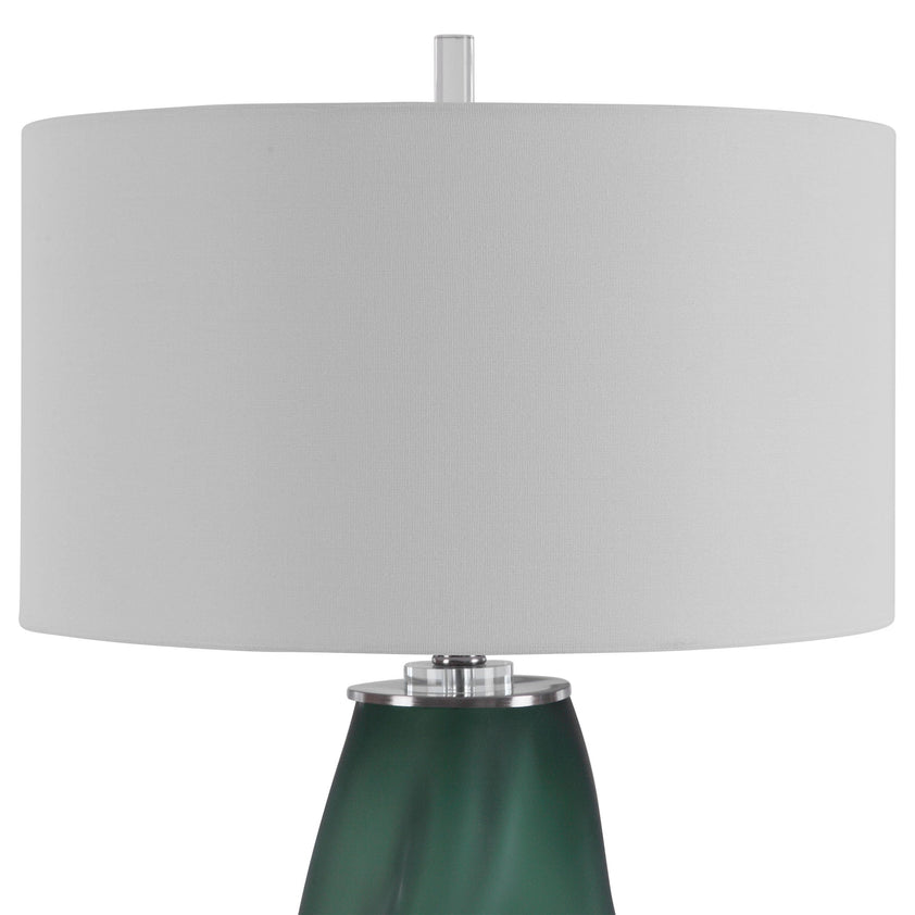 Esmeralda Green Glass Table Lamp