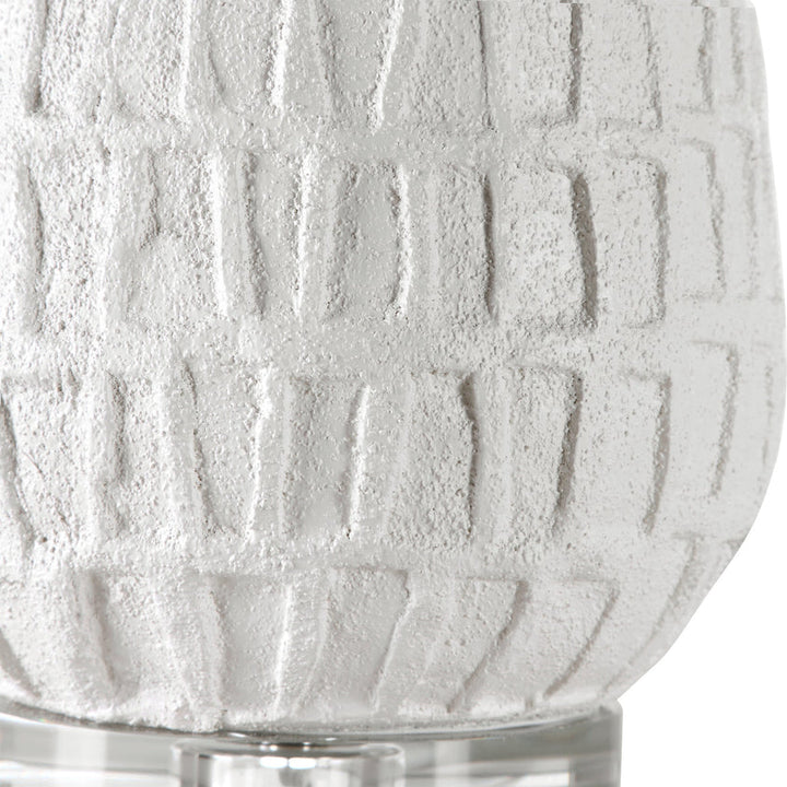 Caelina Textured White Table Lamp