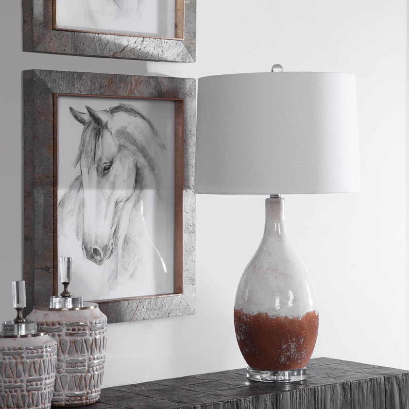 Durango Rust White Table Lamp