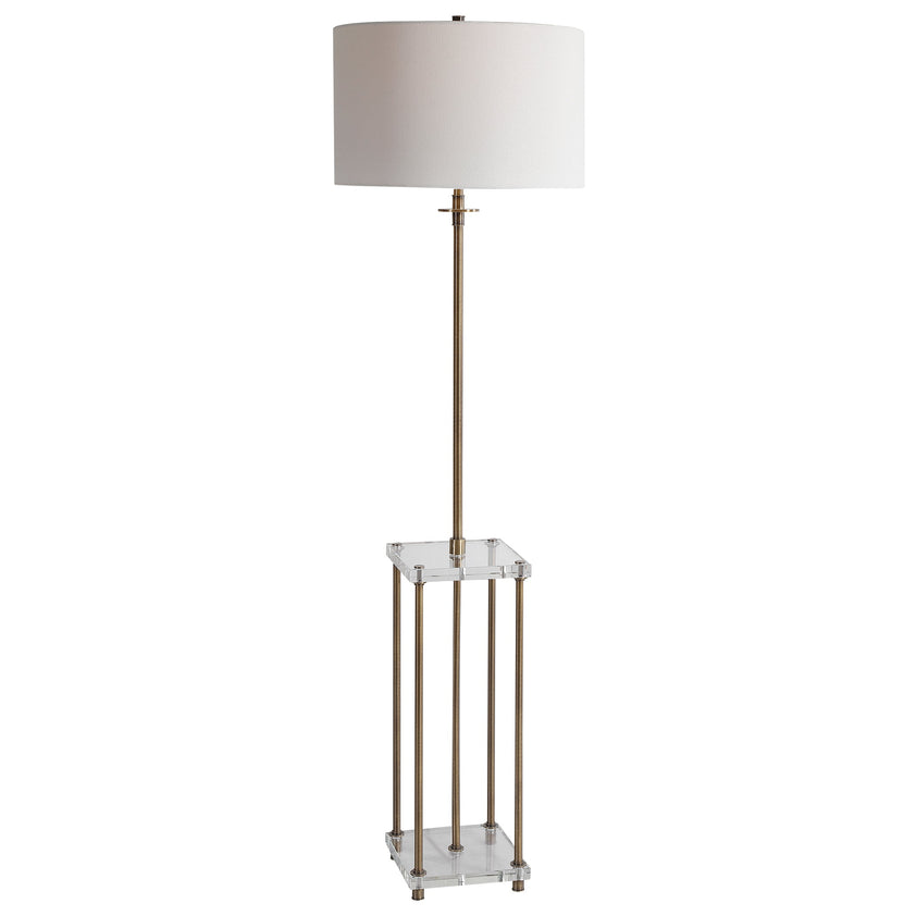 Palladian Antique Brass Floor Lamp