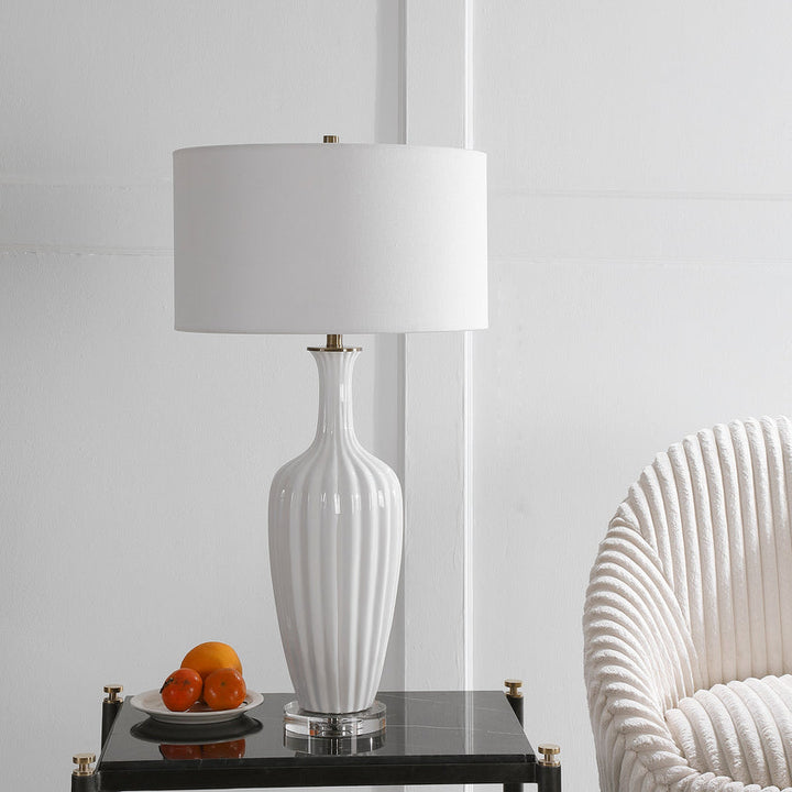 Strauss White Ceramic Table Lamp