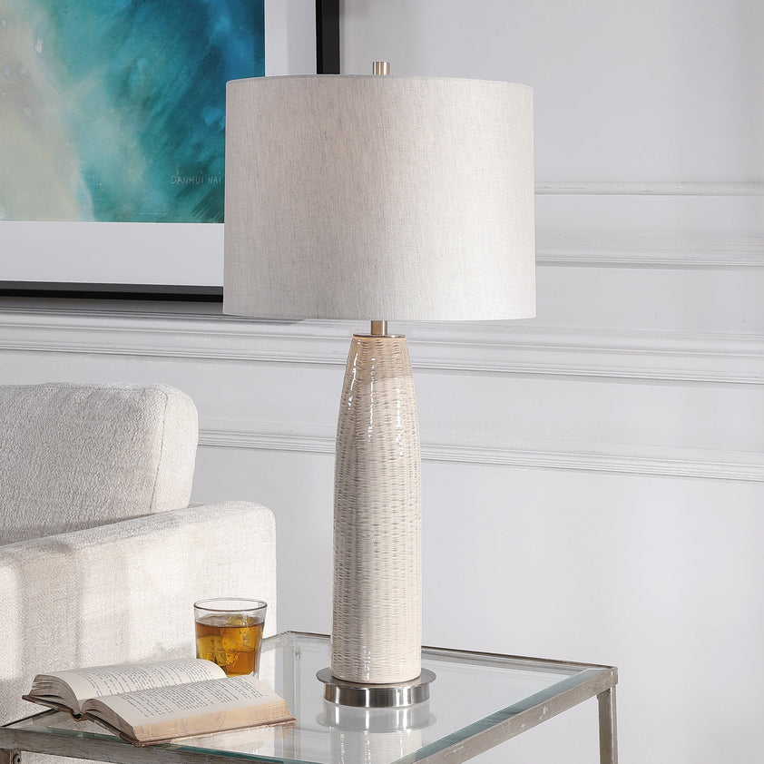 Delgado Light Gray Table Lamp