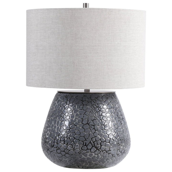 Pebbles Metallic Gray Table Lamp