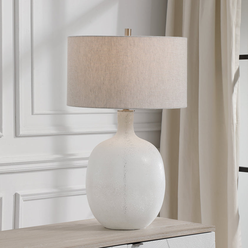 Whiteout Mottled Glass Table Lamp