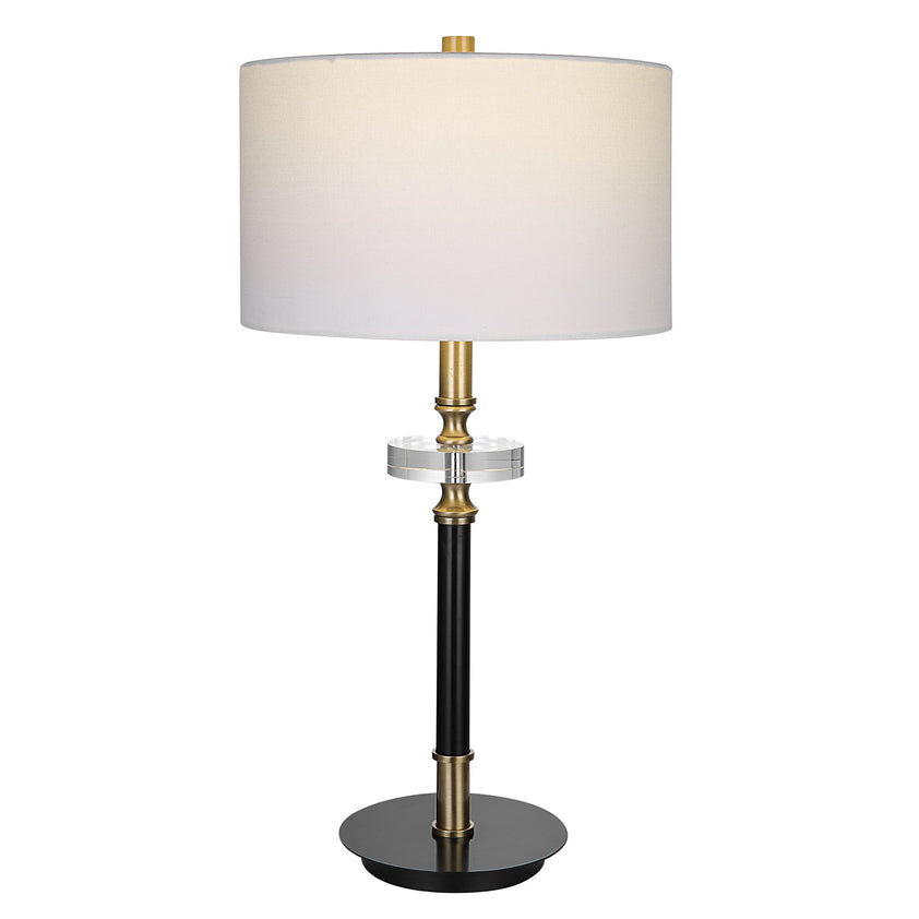 Maud Aged Black Table Lamp