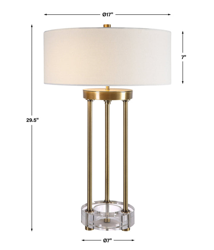 Pantheon Brass Rod Table Lamp