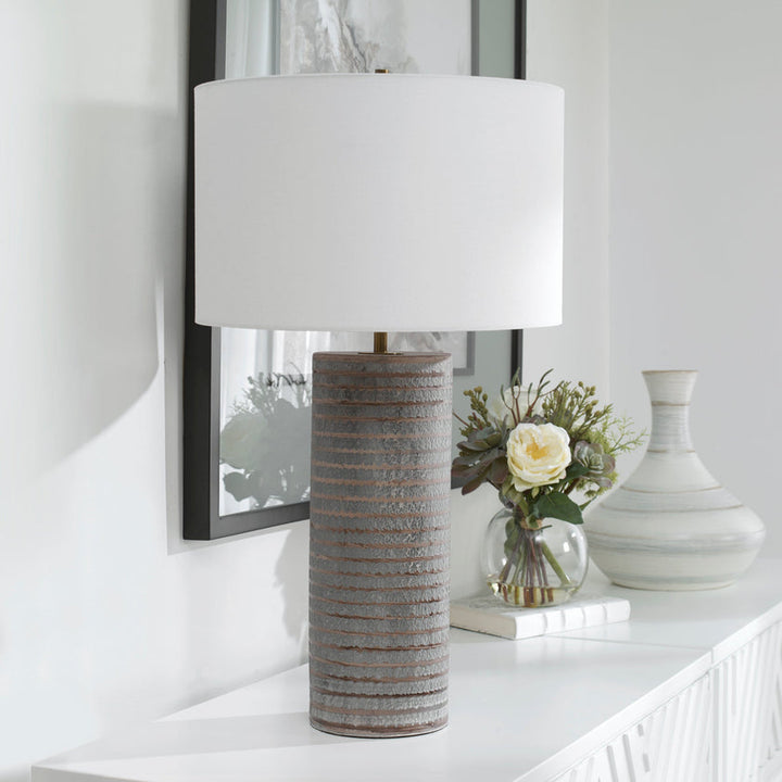 Monolith Gray Table Lamp